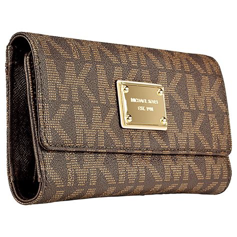 michael kors wallet white and brown|michael kors jet set brown.